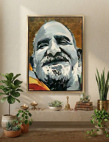 Neem Karoli Baba Premium Canvas Frame